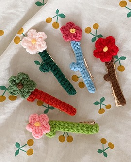 Knitting Flower Pin 니트플라워핀