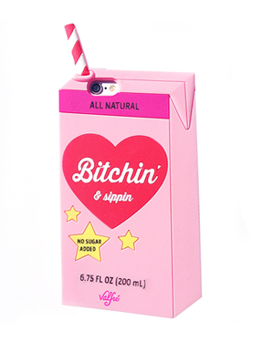[VALFRÉ] BITCHIN &amp; SIPPIN 3D IPHONE CASE (PINK)