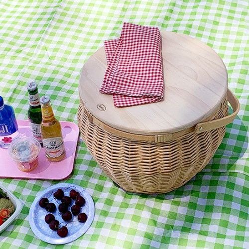 Wood Cooler Table Basket
